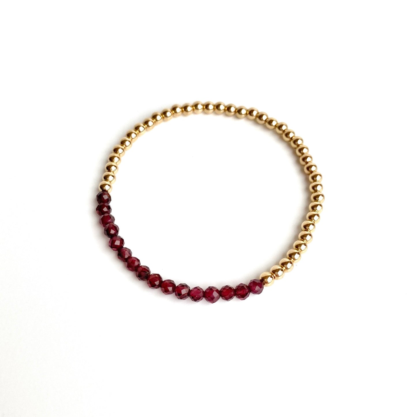Garnet and Gold Bracelet