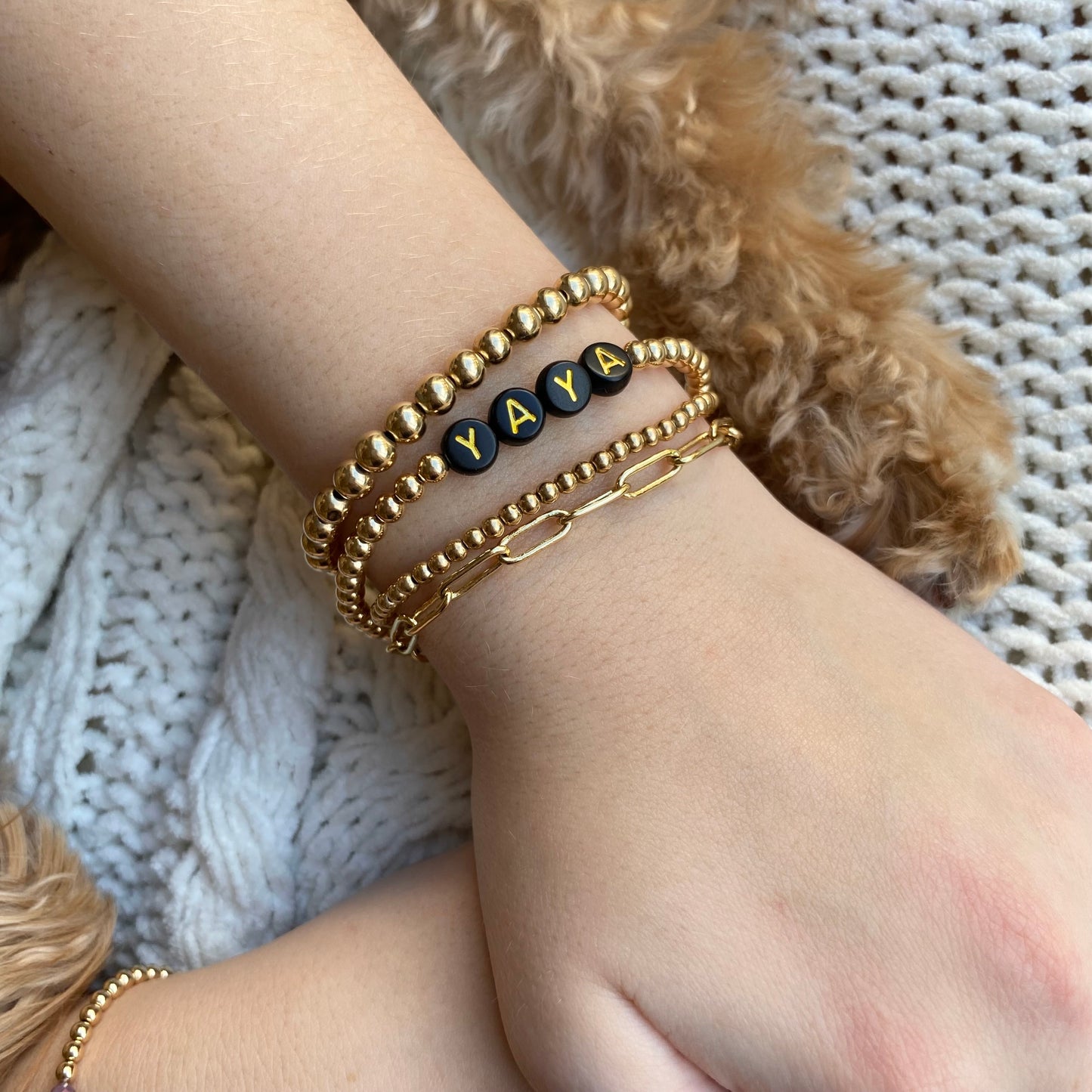GOLD Custom Letter Bracelet