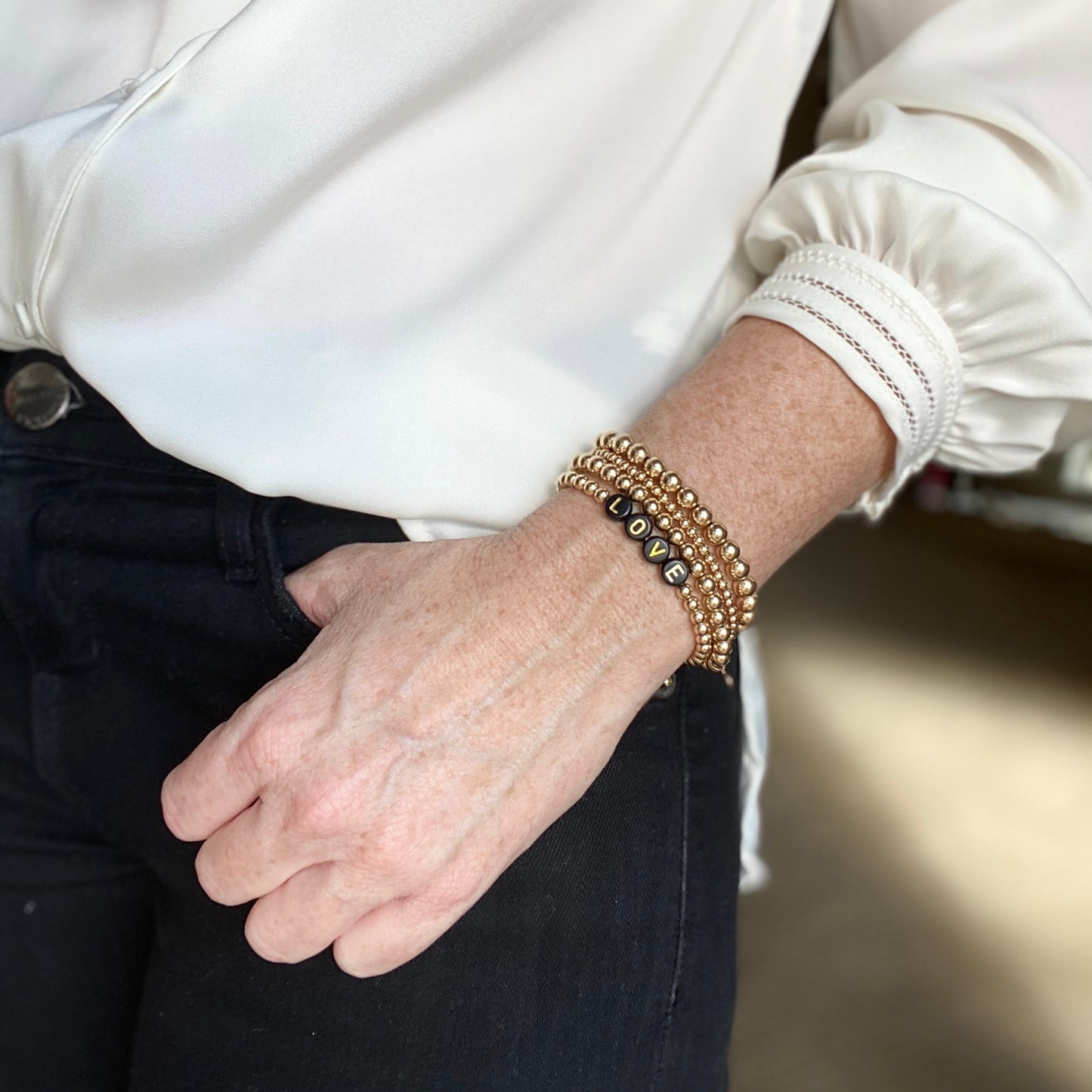 GOLD Custom Letter Bracelet