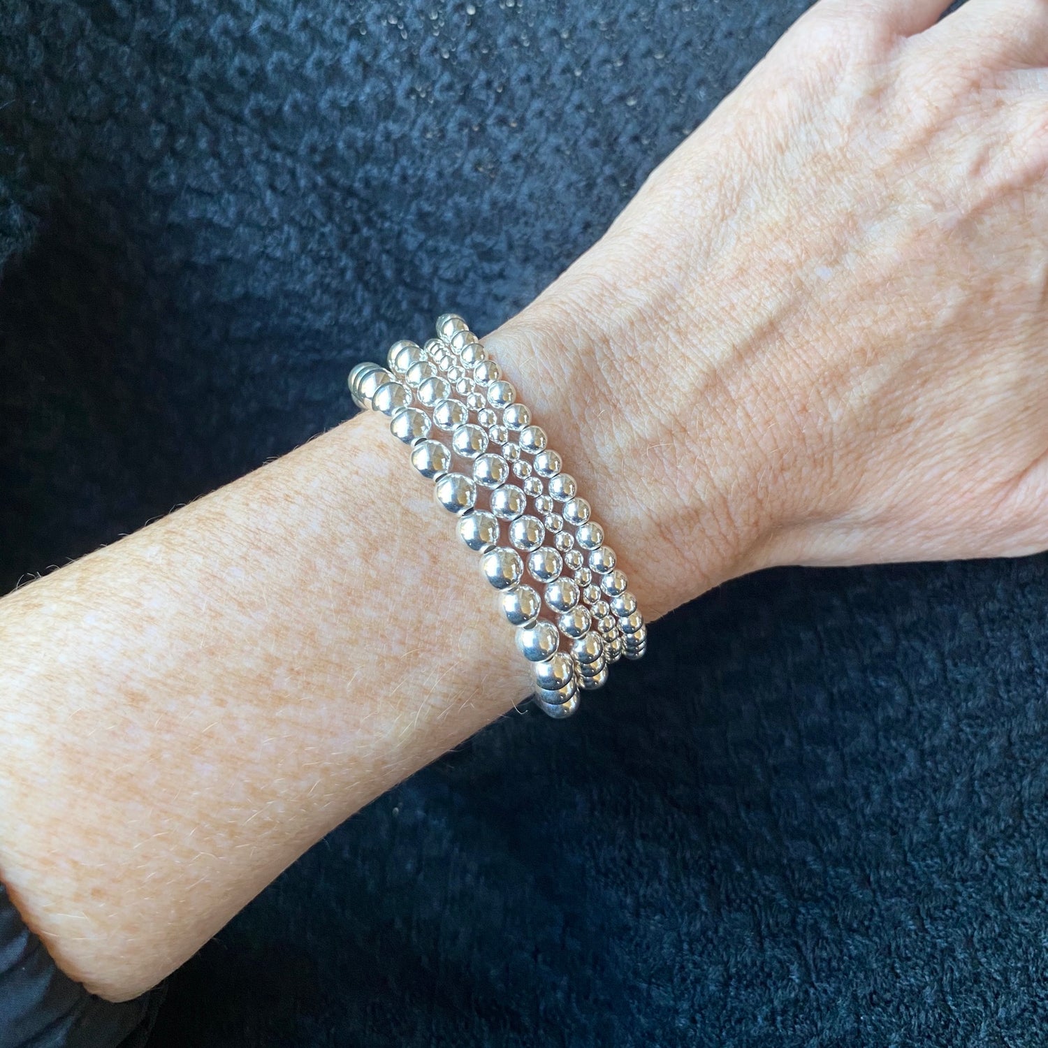 Silver Stretch Bracelets
