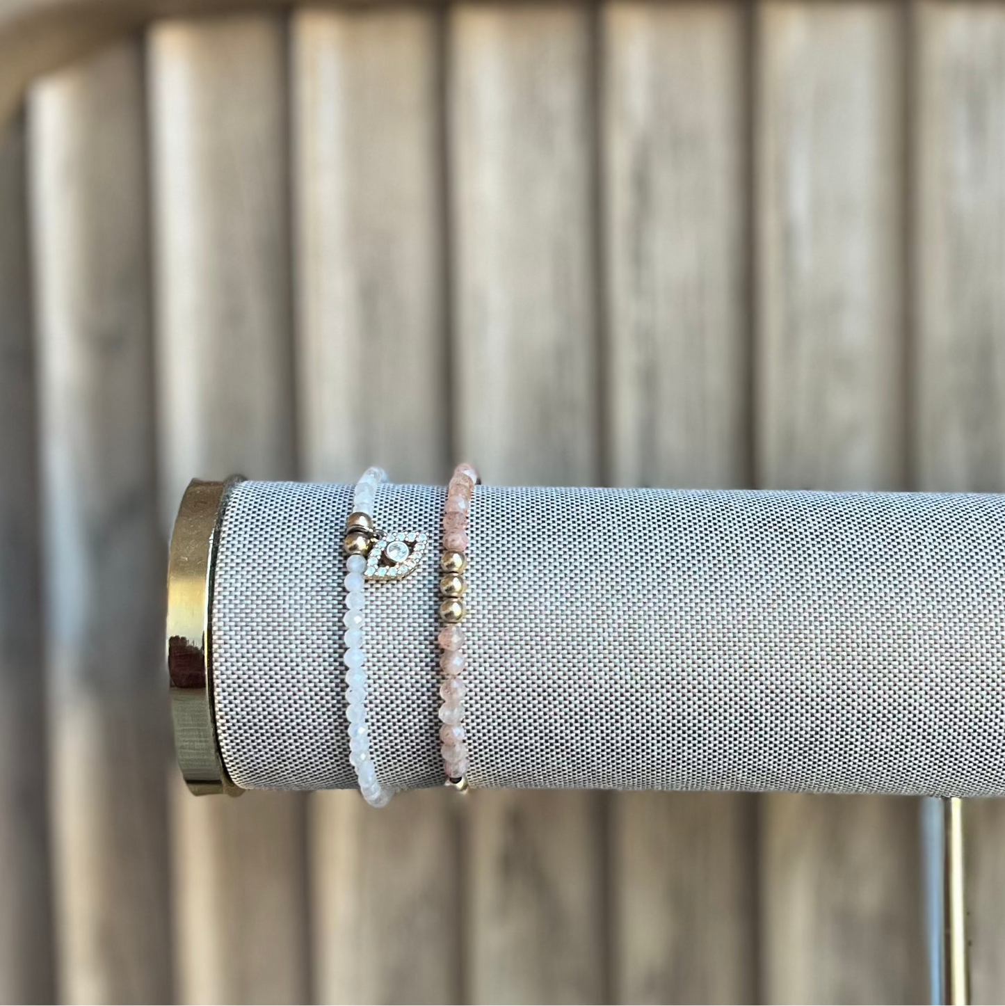 Sunstone & Moonstone Bracelet Set