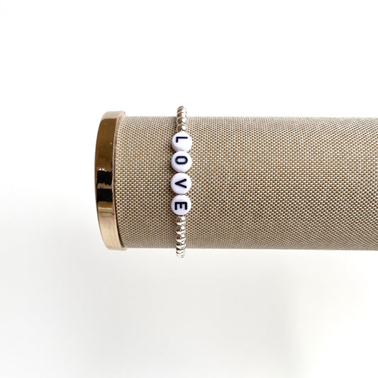 SILVER Custom Letter Bracelet